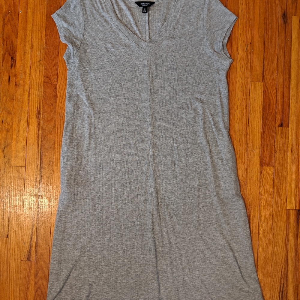 Gray Short Sleeve Dress